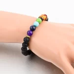 7 chakra lava bracelet