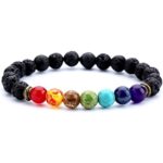 7 chakra lava bracelet