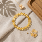 Citrine Bracelet (8mm) for Men and Women Attract Abundance