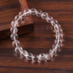 Diamond Cut Clear Crystal Quartz Bracelet