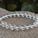 Diamond Cut Clear Crystal Quartz Bracelet