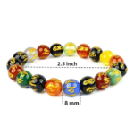 Om Mani Padme Hum 7 Chakra Crystal Bracelet for Men and Women