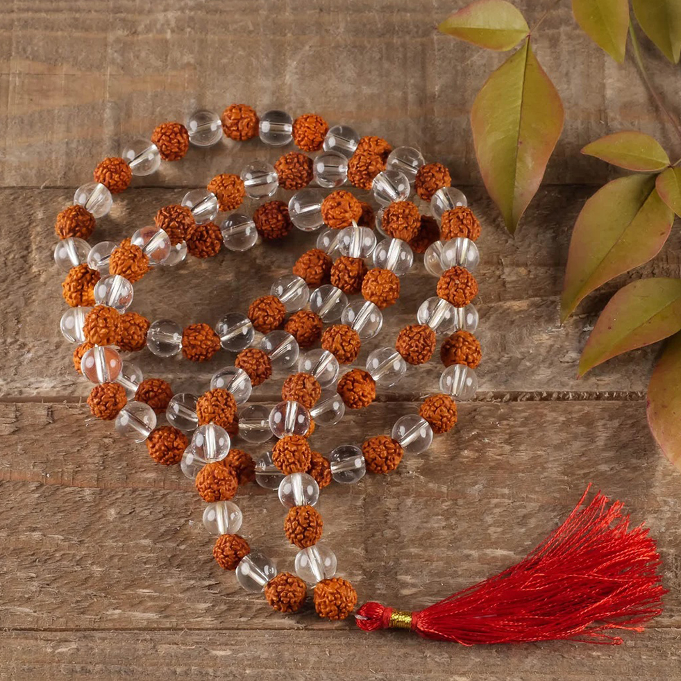 Rudraksha Crystal Mala