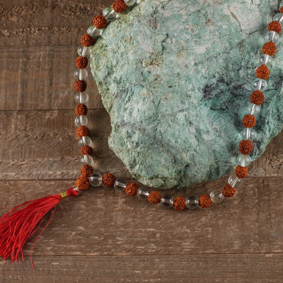 Rudraksha Crystal Mala