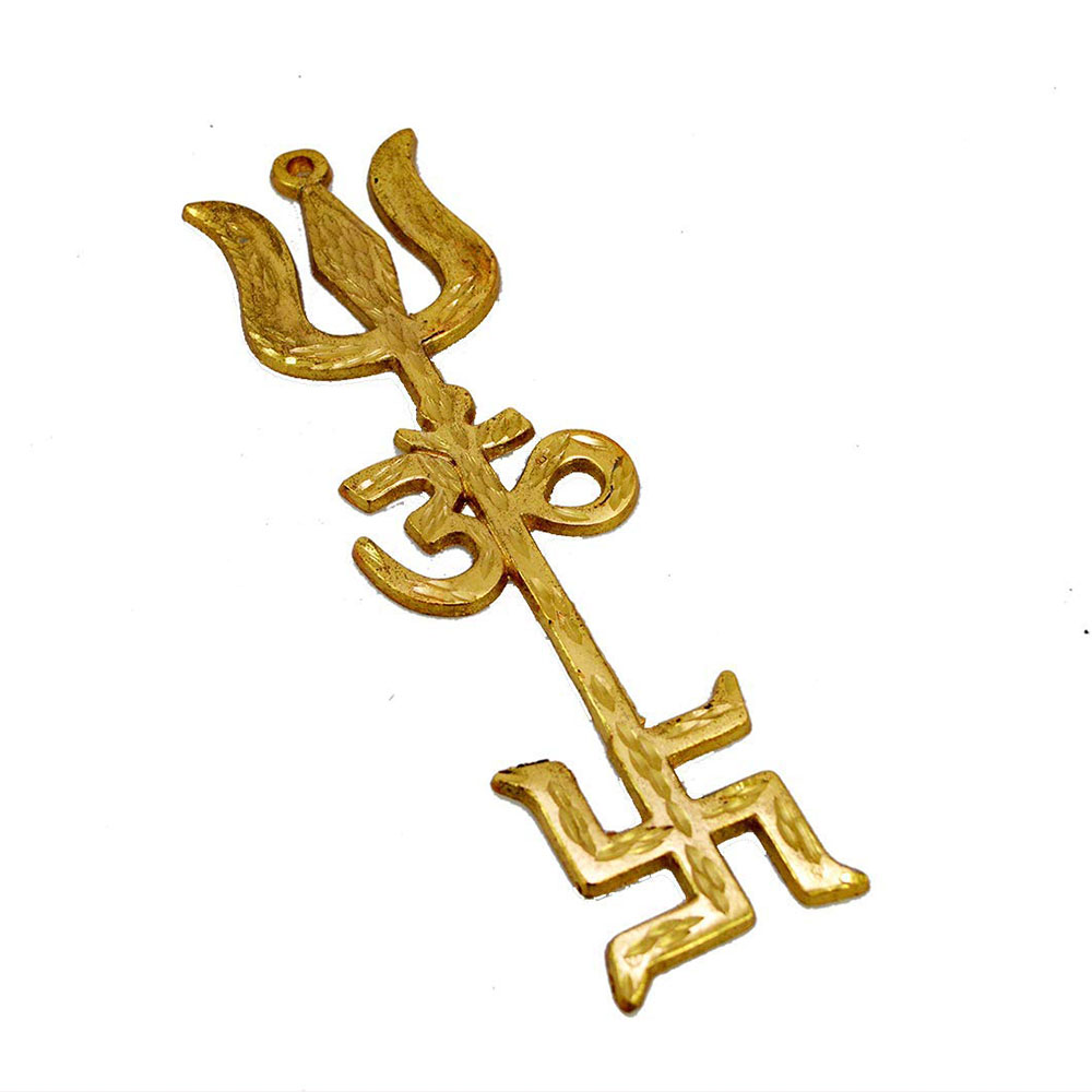 Swastik Om Trishul Wall Hanging Vastu Trishakti Yantra