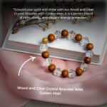 Wood and Clear Crystal Bracelet