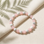 Rose Quartz & Howlite Tranquil Love Healing And Calm Bracelet