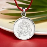 Shri Kuber Yantra Silver Locket pure front