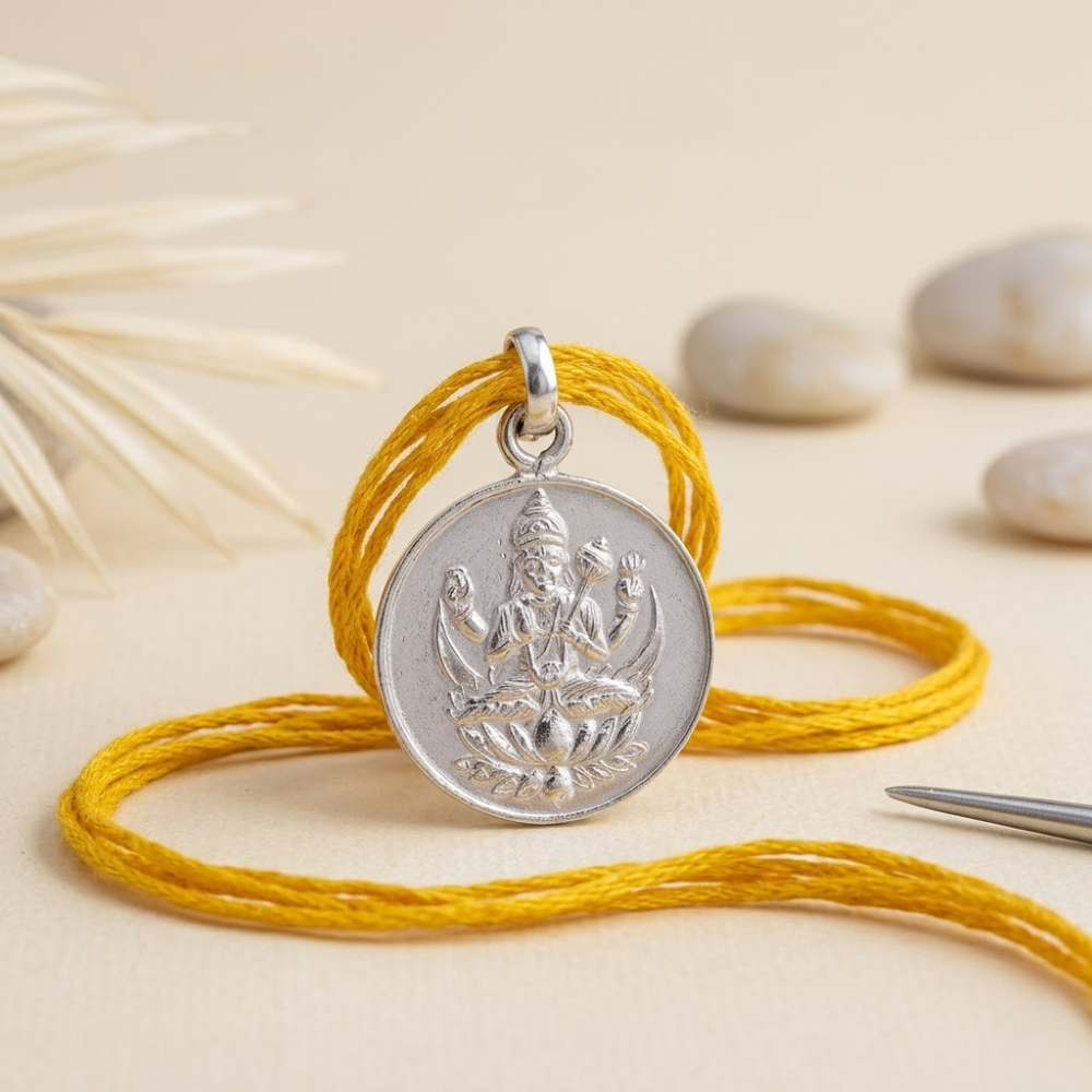 Chandra Yantra Silver Locket