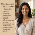 Maa Saraswati Yantra Silver Locket Front and Back Final