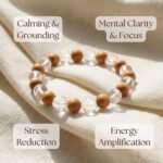 Sandalwood and Clear Crystal Bracelet (Diamond Cut) front