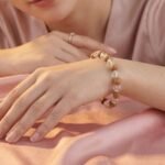 Sandalwood and Clear Crystal Bracelet (Diamond Cut) front