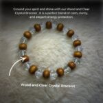 Wood and Clear Crystal Bracelet (Diamond Cut) wood