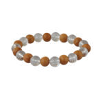 Wood and Clear Crystal Bracelet-2