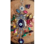 Turkish Evil Eye Big Owl Metal Protection Wall Hanging-2