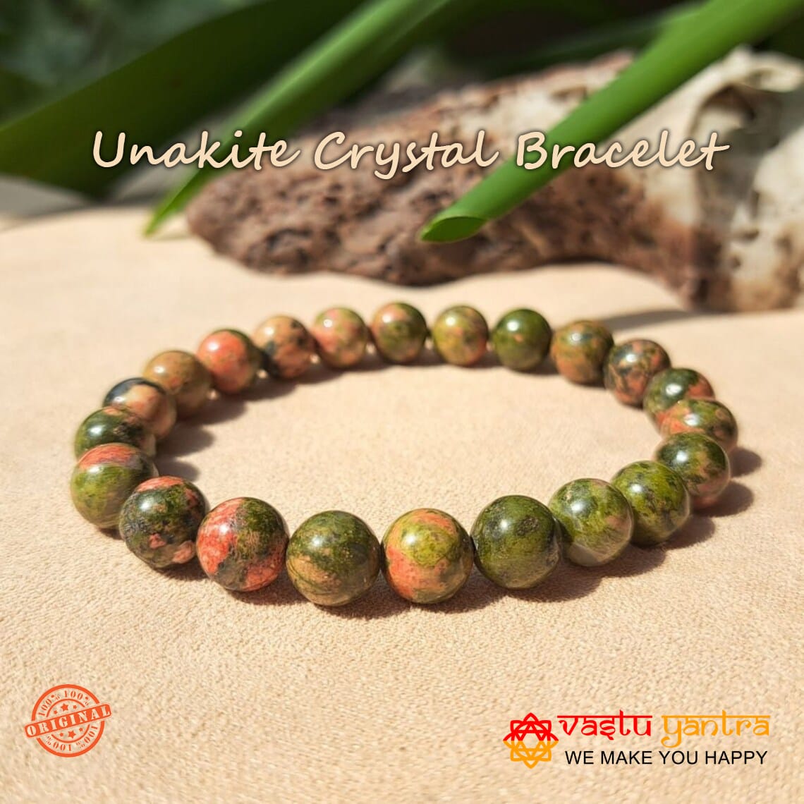 Unakite Crystal Bracelet