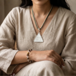 Budh Pyra Yantra Silver Locket And Wood and Clear Crystal Bracelet Combo