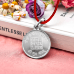 Budh Yantra Silver Locket Round