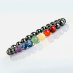 7 chakra Hematite Bracelet