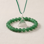 Budh Pyra Yantra Silver Locket and Green Aventurine Bracelet Combo