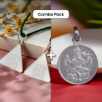 Budh Yantra Silver Locket +Chandra Yantra Silver Locket (Moon) Combo