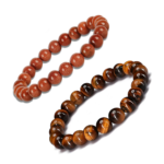 Self-Confidence tiger eye and sun sitara bracelet combo