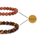 Self-Confidence tiger eye and sun sitara bracelet combo