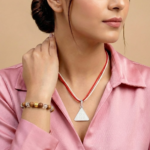 Surya Pyra Yantra Silver Locket and Sandalwood and Clear Crystal Bracelet Combo Buy