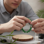 Green Jade Buddha Head Bracelet