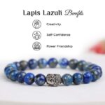 Lapis lazuli buddha charm bracelet