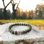 Pyrite Buddha Bead Bracelet 8mm
