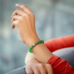 green jade bracelet with buddha charm 2