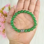 green jade bracelet with buddha charm 2