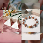 Budh Yantra Silver Locket and Wood & Clear Crystal Bracelet Combo