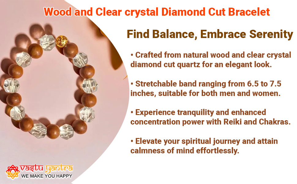 Wood Crystal Bracelets