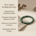 Moss Agate Healing Bracelet – Balance, Growth & Positive Energy
