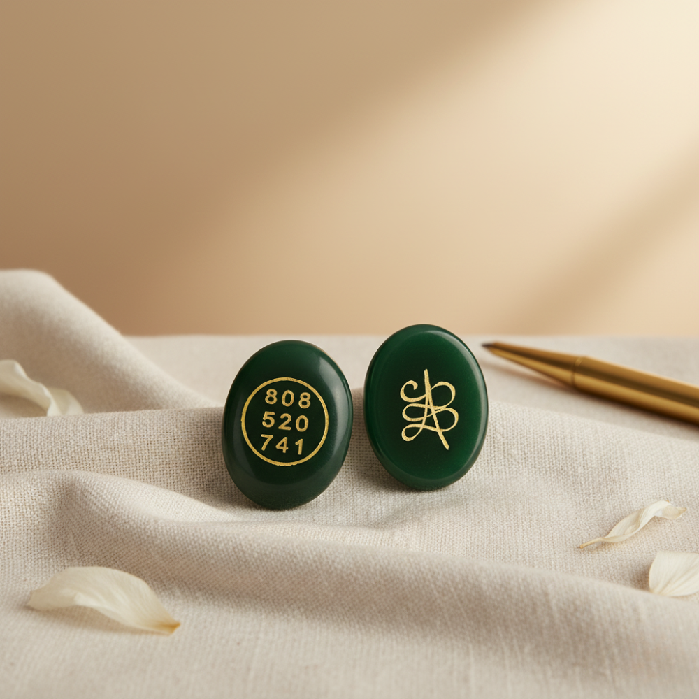 Zibu Coin Green Jade