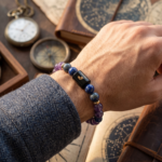 Aquarius (कुंभ राशि) Zodiac Amethyst & Lapis Lazuli Bracelet
