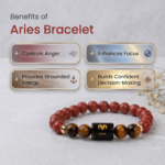 Aries (मेष राशि) Zodiac Red Jasper & Tiger Eye Bracelet