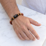 Aries (मेष राशि) Zodiac Red Jasper & Tiger Eye Bracelet
