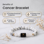 Cancer (कर्क राशि) Zodiac Howlite & Milky Quartz Bracelet
