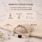 Cancer (कर्क राशि) Zodiac Howlite & Milky Quartz Bracelet