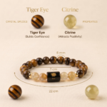 Leo (सिंह राशि) Zodiac Tiger Eye & Citrine Bracelet