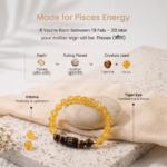 Pisces Citrine & Tiger Eye Natural Stone Bracelet