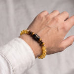 Pisces Citrine & Tiger Eye Natural Stone Bracelet