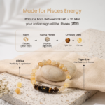 Pisces (मीन राशि) Zodiac Citrine & Tiger Eye Bracelet