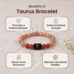 Taurus (वृषभ राशि) Zodiac Sunstone & Carnelian Bracelet